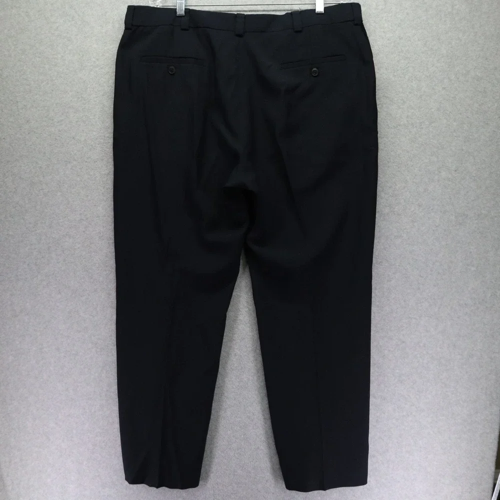 Haggar Pants Mens 38x30 Classic Fit Dress Slacks Suit Flat Front‎ Dark Navy Blue